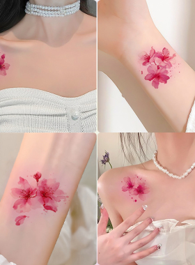 浪漫樱花纹身贴防水持久