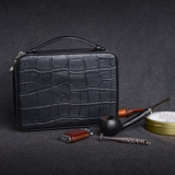 Одна кожаная сумка из воловьей кожи с крокодиловым узором, мужская сумка для хранения соломенной трубки в деловом стиле