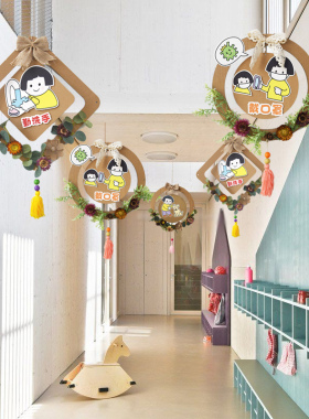 幼儿园班级主题教室布置空中吊饰