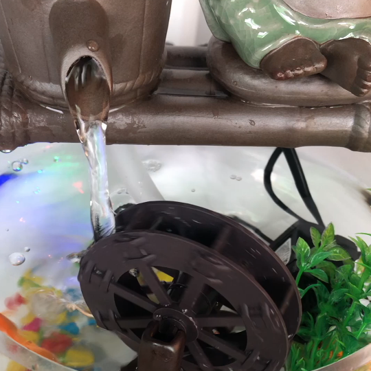 创意循环流水造景风水轮风车小水车摆件古法生态养鱼陶罐配件套餐,淘宝优惠券,粉丝福利购,淘宝优惠卷