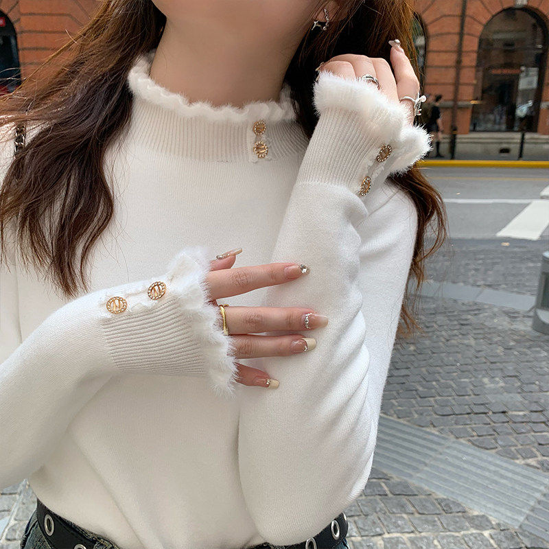 毛衣女款2025新款爆款外穿半高领打底衫保暖冬季内搭加绒加厚上衣,淘宝优惠券,粉丝福利购,淘宝优惠卷