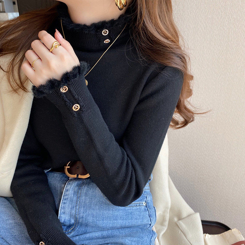 毛衣女款2025新款爆款外穿半高领打底衫保暖冬季内搭加绒加厚上衣,淘宝优惠券,粉丝福利购,淘宝优惠卷