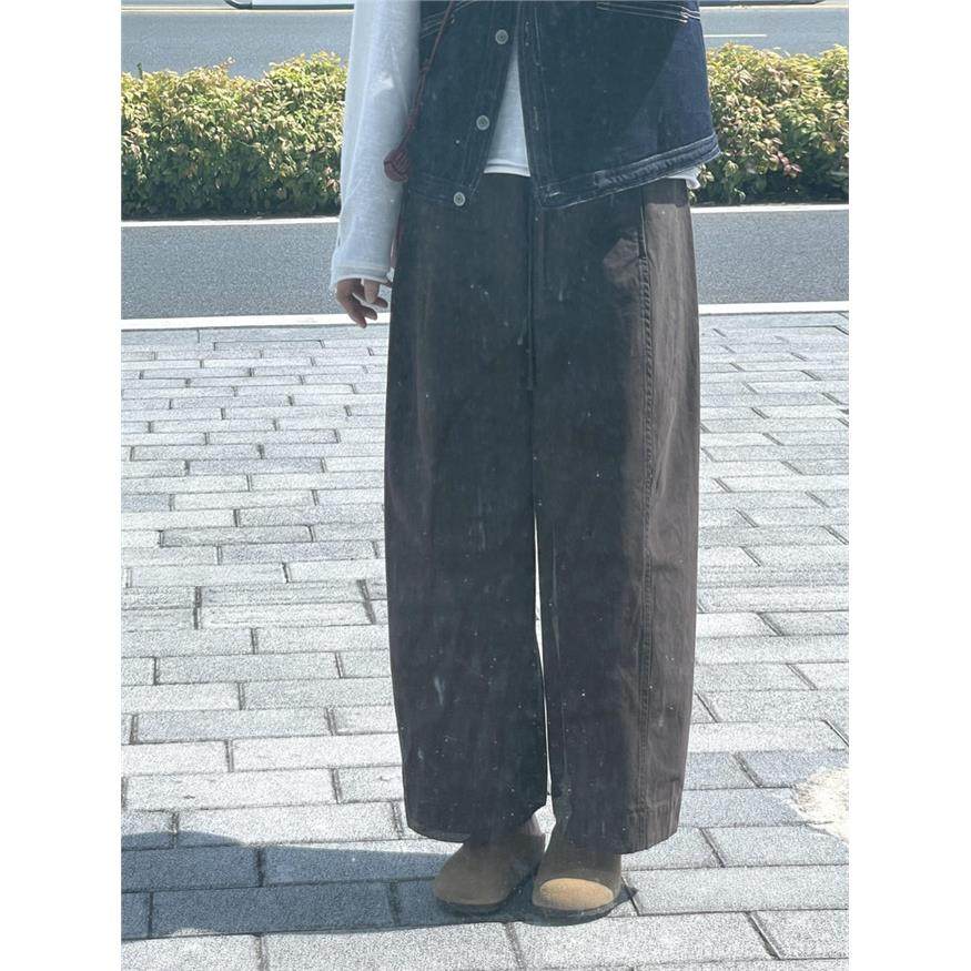 九分弯刀休闲阔腿裤女大码秋季2025新款胖mm宽松显瘦气球工装裤子,淘宝优惠券,粉丝福利购,淘宝优惠卷