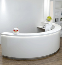 Arc Reception Desk Round Arc Reception Desk Bar Terrace Atmospheric Semi-circular Foreground Bar Hotel Counter Corner Custom