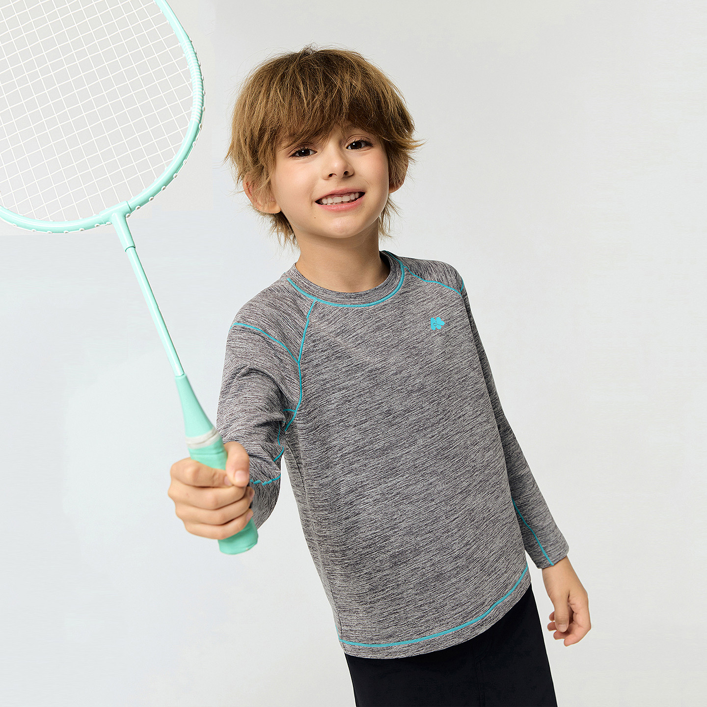 爱慕儿童吸湿排汗软壳衣轻保暖男女孩圆领上衣运动T恤学生打底,淘宝优惠券,粉丝福利购,淘宝优惠卷