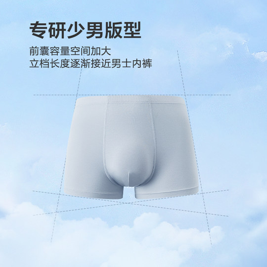 爱慕儿童三阶青春裤少男大童新年生肖马内裤平角裤抗菌莫代尔秋冬