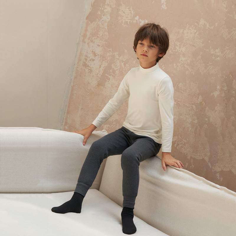 爱慕儿童打底裤保暖裤男女童5层灰色加厚羊毛A类新款桑蚕丝,淘宝优惠券,粉丝福利购,淘宝优惠卷