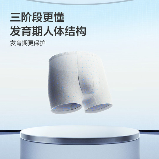 爱慕儿童三阶青春裤少男大童新年生肖马内裤平角裤抗菌莫代尔秋冬