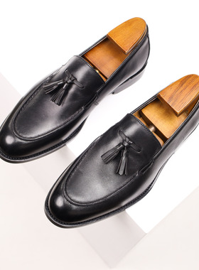 LeFu shoes men's genuine leather leather shoes in large size