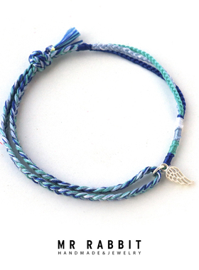 天气之子蓝色系翅膀情侣手链