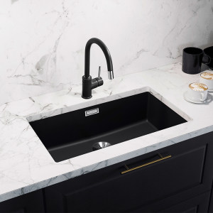 德国BLANCO铂浪高700U石英石厨房S7水槽洗菜池大单槽花岗岩洗碗槽