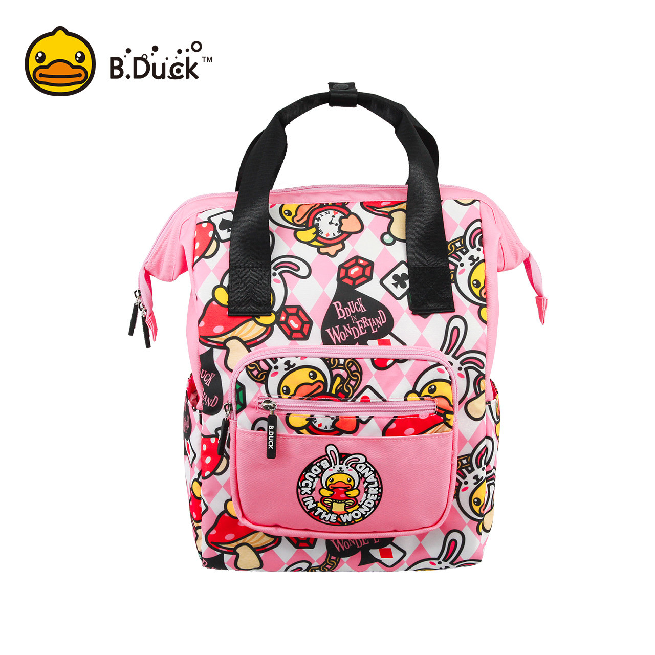 b . duck小黄鸭梦游仙境系列双肩包 semk盈思妈咪包/袋