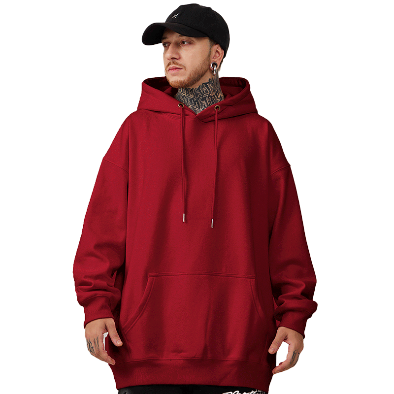 2023过新年帽衫简约纯色宽松男卫衣 摩严服饰卫衣