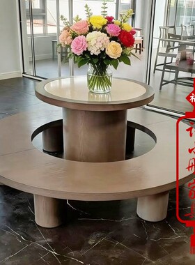 大厅展览台欧式摆台定制摆件展示架电梯花架大堂圆桌花台酒店摆桌