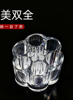 亚克力香管架收纳桶透明口红盒