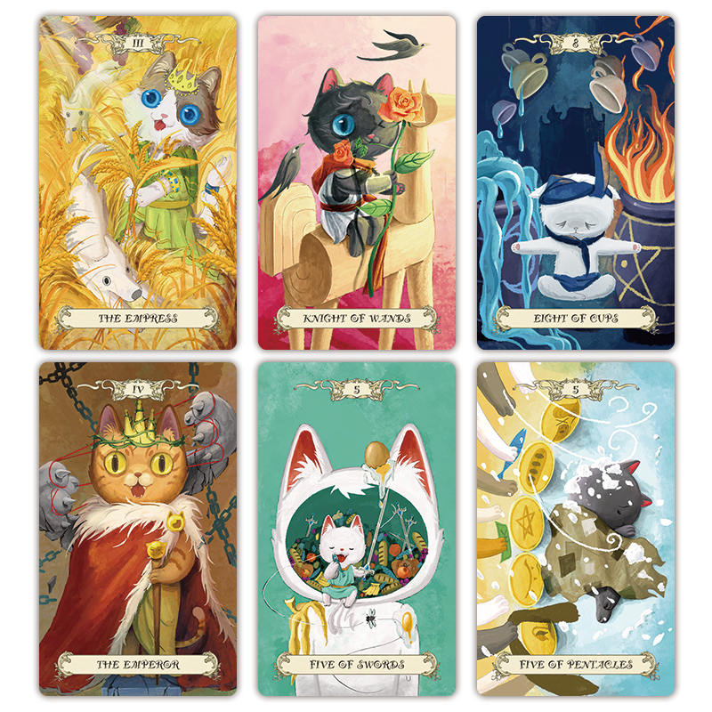 奇幻猫王国卡罗牌韦特塔牌罗Fantasy Cat Kingdom Tarot taluo - 图0