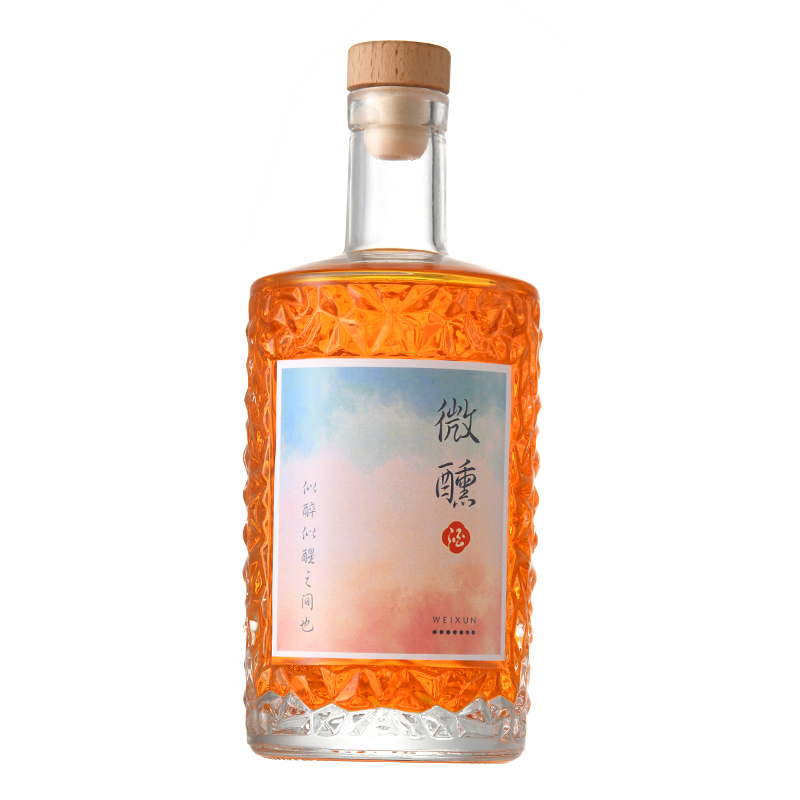 Creative glass wine bottle sealed household fruit wine bottle