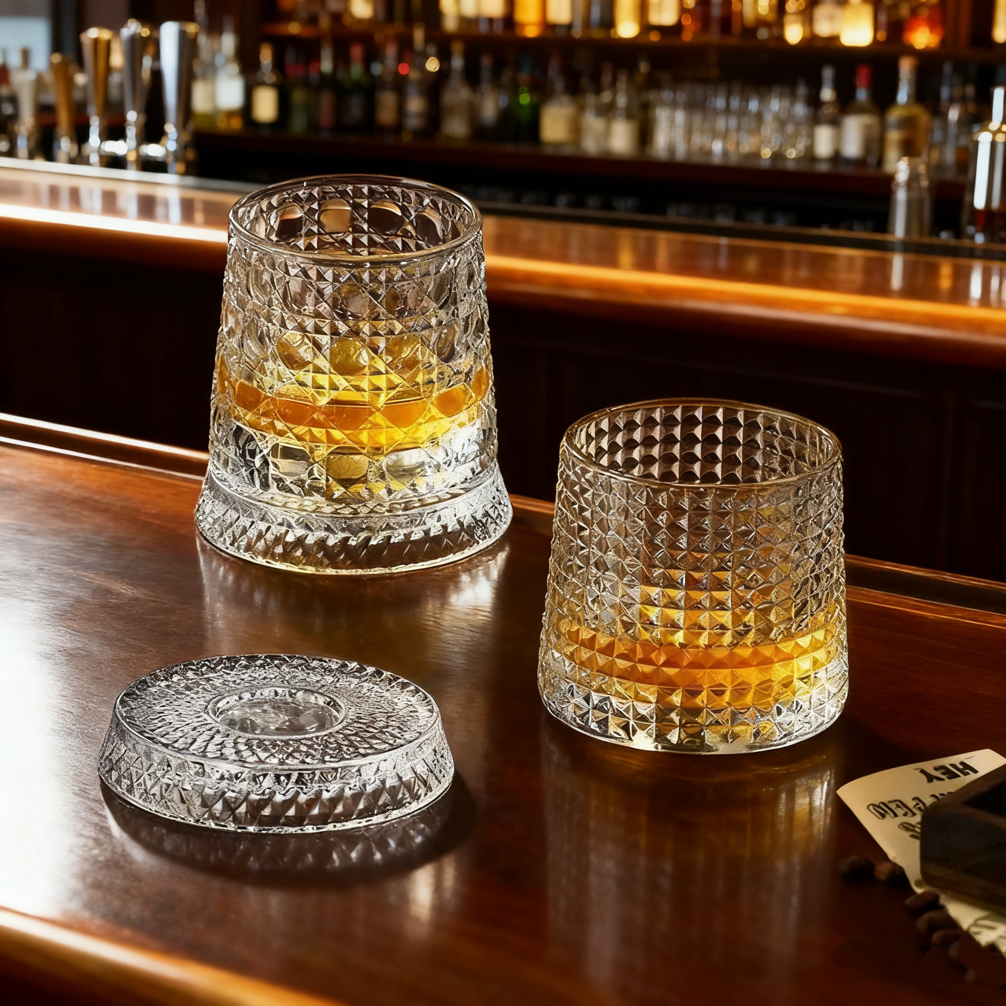 麦卡伦旋转杯迈凯伦同款会转的杯带底座旋转杯整套会转的威士忌杯,淘宝优惠券,粉丝福利购,淘宝优惠卷