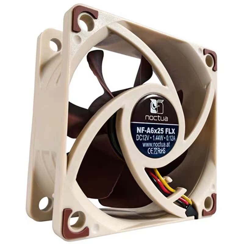 猫头鹰(Noctua) NF-A6x25 FLX SSO磁稳轴承3PIN 6cm静音机箱风扇 - 图1