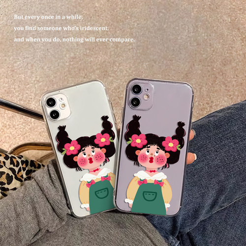 可爱小女孩适用iPhone17苹果16Promax手机壳p80华为nova13小米opporeno14防摔vivox200荣耀80gt软红米note11 - 图0