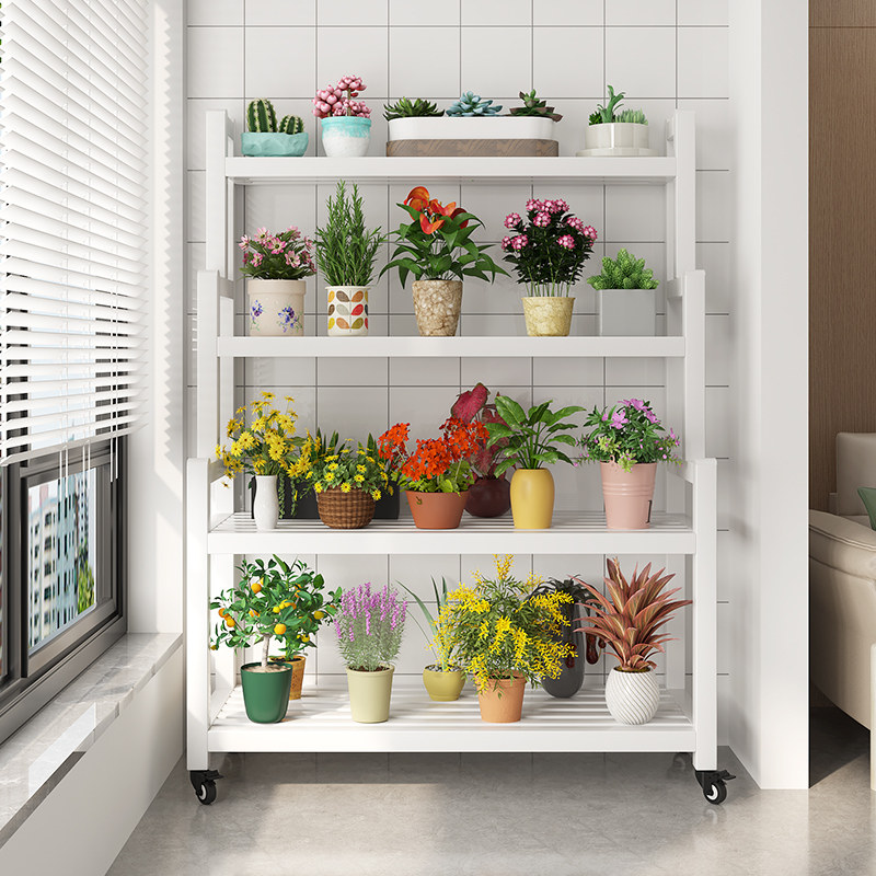 铁艺花架子阶梯式置物架阳台客厅多层户外庭院室内带轮可移动花盆,淘宝优惠券,粉丝福利购,淘宝优惠卷