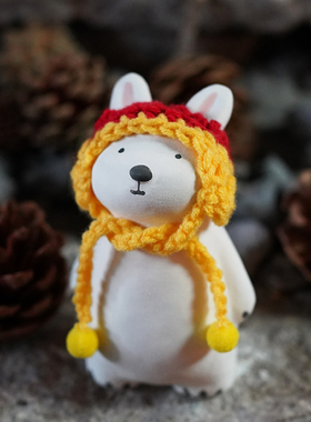 适野！中国风兔年生日礼物纯手工治愈小兔陶器手作陶艺桌面摆件