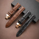 Genuine leather watch strap, unisex, cowhide strap, pin buckle, butterfly buckle, wear-resistant, non-shedding, breathable, waterproof, first-layer leather