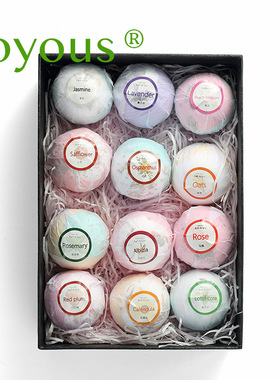 joyous花瓣系列套装礼盒 速卖bath bomb沐浴泡澡球气泡弹爆炸浴盐