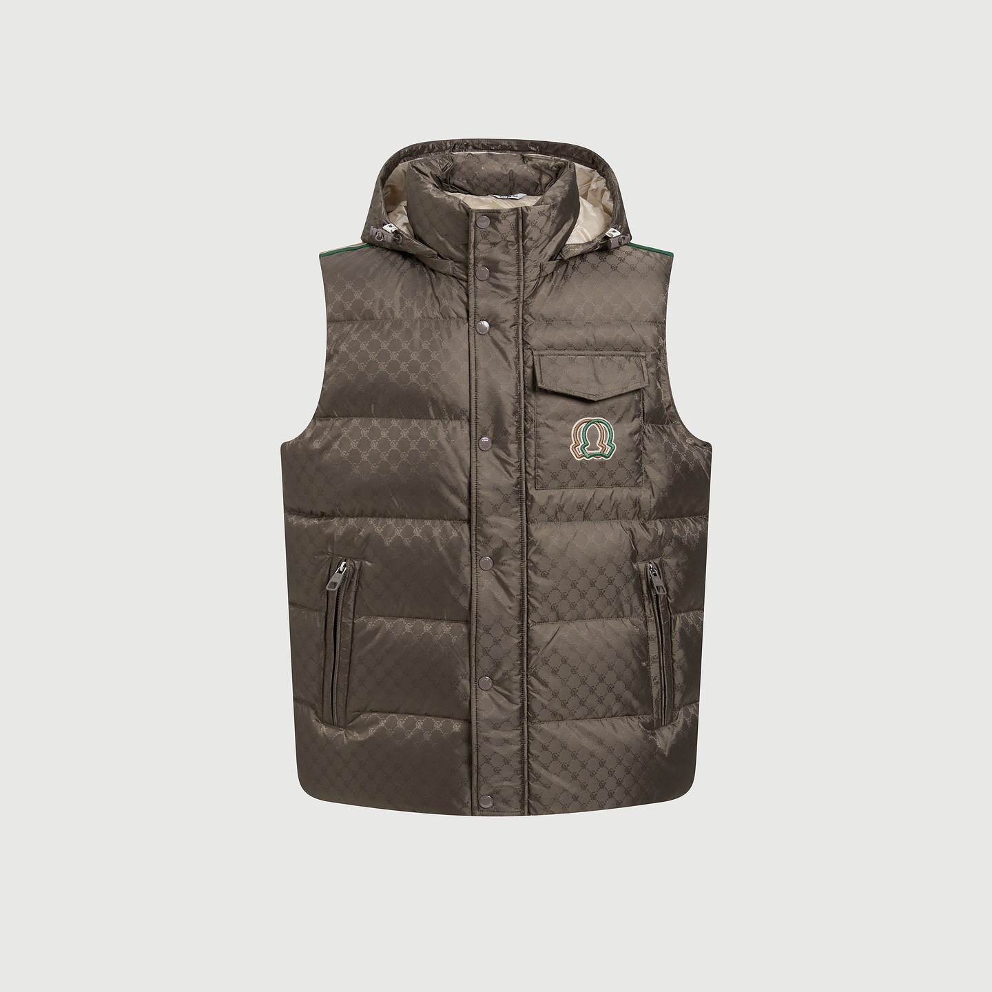 CNC男装25秋冬新款满版提花刺绣男羽绒马甲冬季保暖厚款羽绒背心,淘宝优惠券,粉丝福利购,淘宝优惠卷