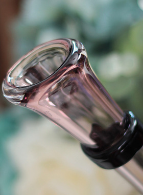 百花园高档实用摆件玻璃花瓶干花花瓶 长嘴摆件工艺品 梦幻水珠