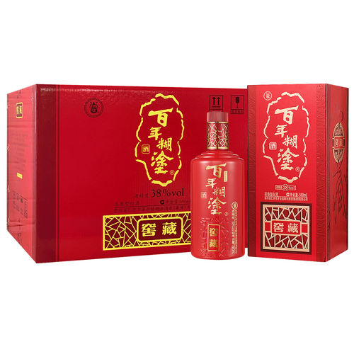【五粮精酿】百年糊涂52/38度窖藏礼盒浓香型高粱白酒送礼500ml*6 - 图1