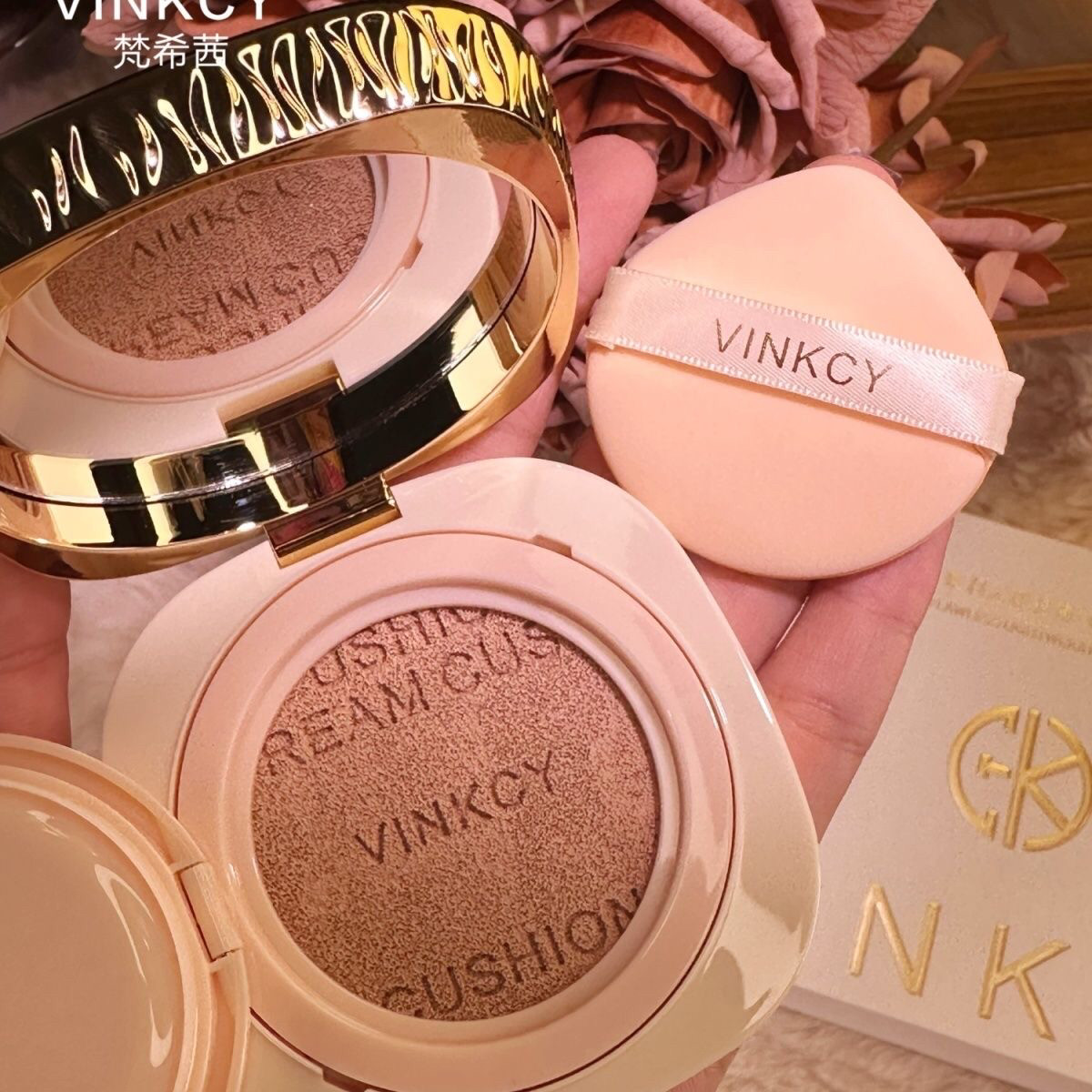 VINKCY梵希茜柔润无瑕轻薄气垫BB霜控油遮瑕遮斑防水持久不脱妆,淘宝优惠券,粉丝福利购,淘宝优惠卷