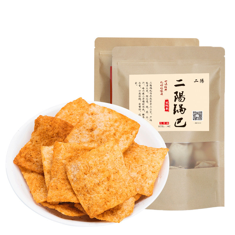 二阳手工麻辣味老襄阳休闲包装锅巴 二阳膨化食品