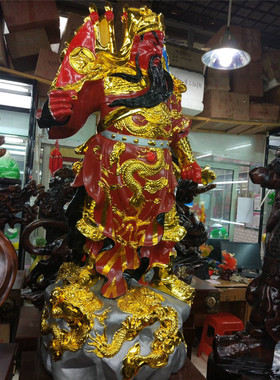 九龙关公落地招财大摆件