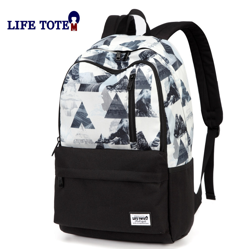 life totem女韩版大容量男双肩包 lifetotem双肩背包