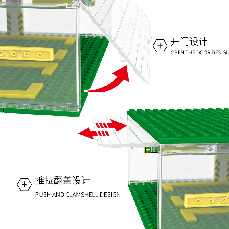 森宝积木607341汽车收纳盒6格停车场儿童玩具车车库模型男生礼物-图1