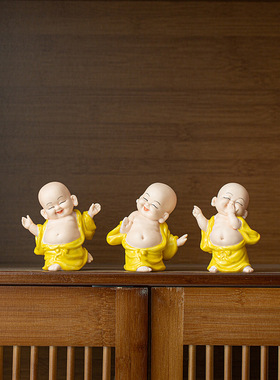 手工弥勒佛摆件客厅家居电