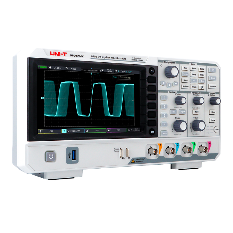 优利德UPO1204X数字荧光示波器200M四通道示波器数字存储示波器 - 图0