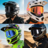 Day and night color-changing off-road goggles