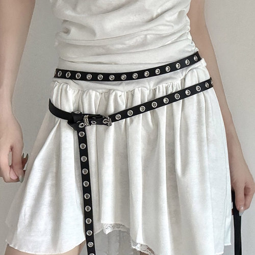 细腰带女款2025新款配裙子高级感腰间配饰腰绳小众百搭双圈小皮带 - 图2