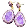 Natural amethyst cluster amethyst necklace ring earrings