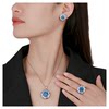 Blue spinel pendant ring and earrings three-piece set