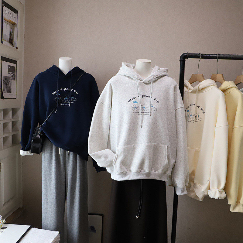 2026冬季新款韩版卡通印花加绒加厚休闲百搭连帽卫衣女,淘宝优惠券,粉丝福利购,淘宝优惠卷