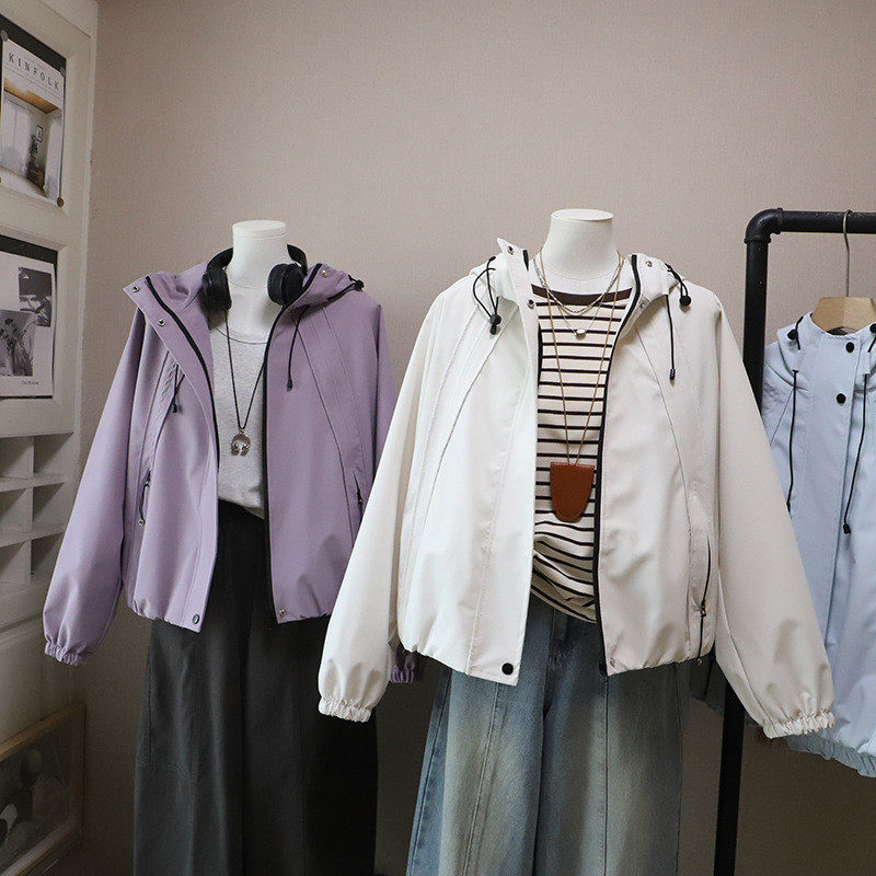 2026早春新款韩版时尚休闲宽松连帽冲锋衣夹克外套女,淘宝优惠券,粉丝福利购,淘宝优惠卷