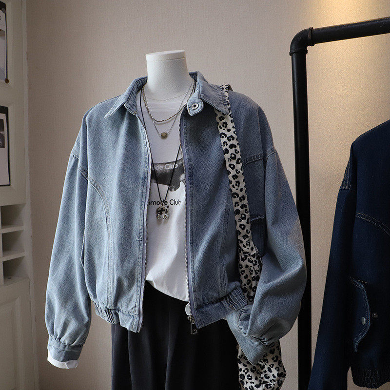 2026秋季新款韩版复古做旧宽松百搭短款牛仔夹克外套女,淘宝优惠券,粉丝福利购,淘宝优惠卷