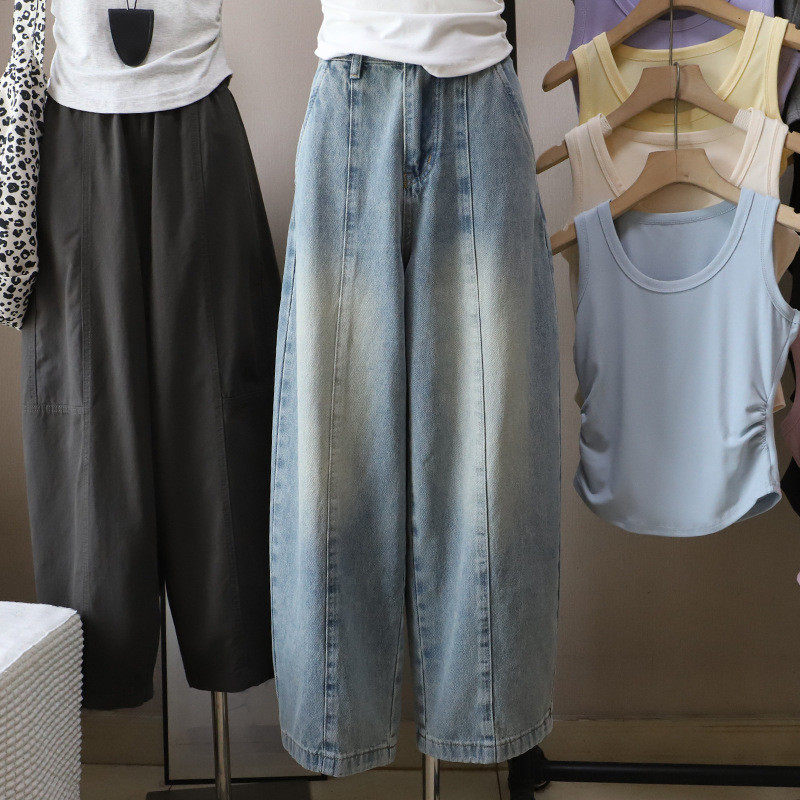 2026早春新款韩版时尚高腰显瘦休闲百搭弯刀裤女牛仔裤,淘宝优惠券,粉丝福利购,淘宝优惠卷