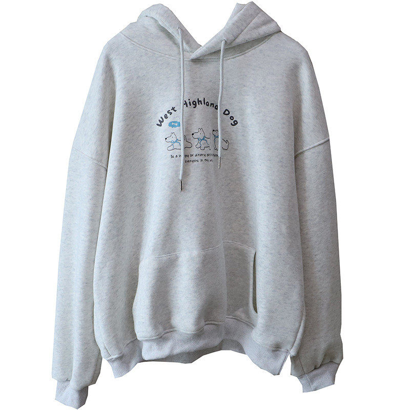 2026冬季新款韩版卡通印花加绒加厚休闲百搭连帽卫衣女,淘宝优惠券,粉丝福利购,淘宝优惠卷