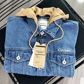 CHOCOOLATE Women's Denim Jacket 2022 Spring New BF Style Loose Trendy Street Hooded Jacket 7773