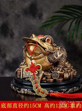 高档招财金金摆蟾件客厅家居柜办公室酒装饰品蝉开业礼品店铺生意