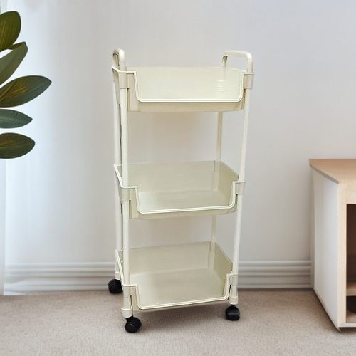 置物架落地书本架小推车厨房浴室移动零食卫生间多层收纳储物架 - 图1